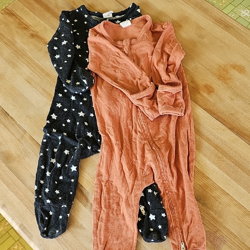 2 Larkspur Baby Footies 6-9 Months